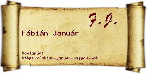 Fábián Január névjegykártya