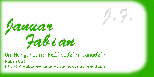 januar fabian business card